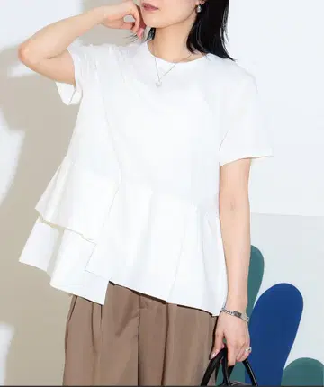 빔즈/비대칭 이소재 풀오버