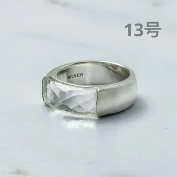 agete 아가트 클리어 스톤 실버 반지 13호