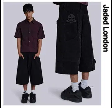 UK발 JADED LONDON Skull Cord XL Jorts