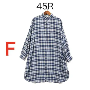 H845 포티파이브아르 체크 셔츠 원피스 튜닉