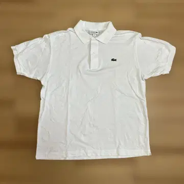 LACOSTE 화이트 피케 셔츠 사이즈 5(L)