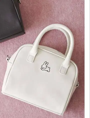 레어 완판 한정판 1개 메리 제니 토끼 미니 보스턴 백 화이트 미피