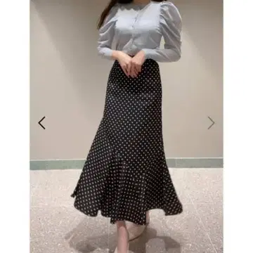 스나이델 도트 자카드 내로우 스커트 SNIDEL 0 사이즈