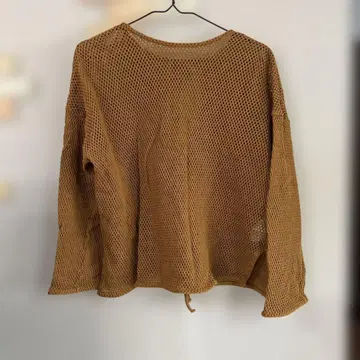 LOWRYS FARM 메쉬 브라운 탑 사이즈 2