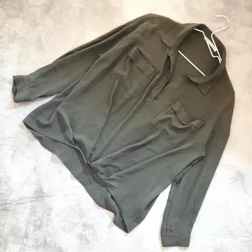 마제스틱 레곤 오픈 카라 셔츠 카키 사이즈 M