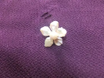 진주 꽃 모양 브로치 케이스 포함