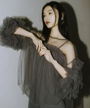 ANDRESD decorative 튈 탑스 프리 그레이