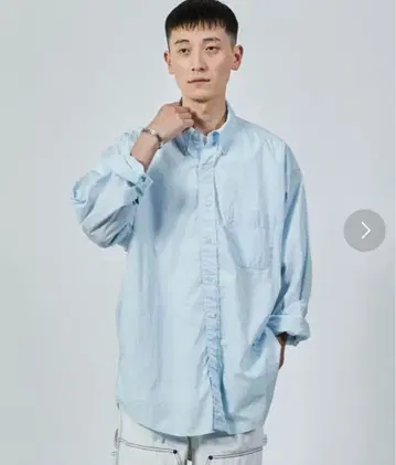 NAUTICA 라이트 블루 긴팔 셔츠 파랑 셔츠