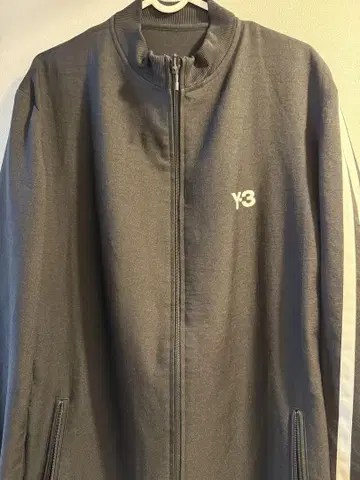 Y-3 3 스트라이프 롱 트랙 탑 자켓 블랙