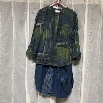 블루 계열 그라데이션 염색 셋업