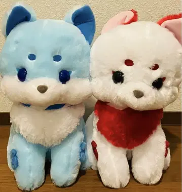 쪼콘토 코마이누 울트라 BIG 봉제 인형 아케사토 우스쿠모 2종 세트