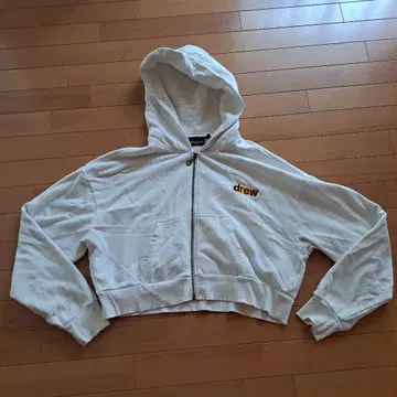 drew house 후드 부착 크롭 후드티 S
