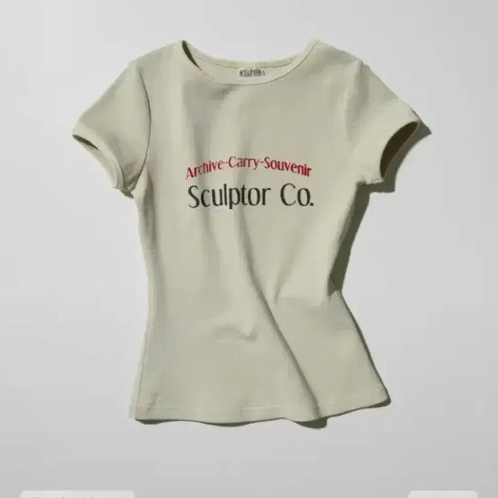 Sculptor Archive Pigment Baby Tee Dusty Ivor on Bunjang