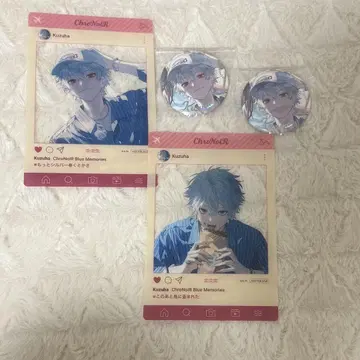 ChroNoiR Blue Memories 니지산지 쿠츠하 캔뱃지