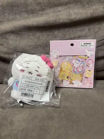 산리오 치이카와 (먼작귀) 마스코트 홀더 스티커 세트