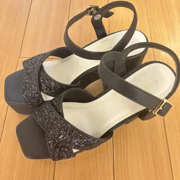 ESPERANZA 락모리 샌들 블랙 라메 LL 사이즈