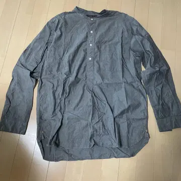 BEAMS PLUS 밴드 카라 풀오버 셔츠 made mill