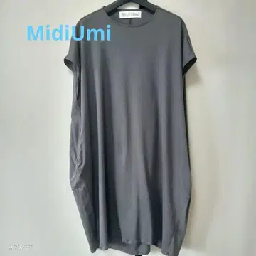 MidiUmi 보트넥 돌먼 원피스 차콜 그레이