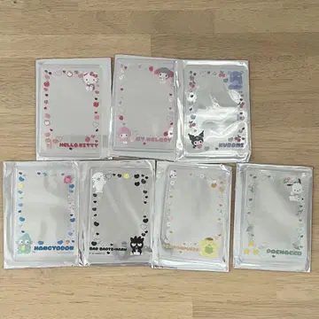 산리오 경질 카드 케이스 7개 세트