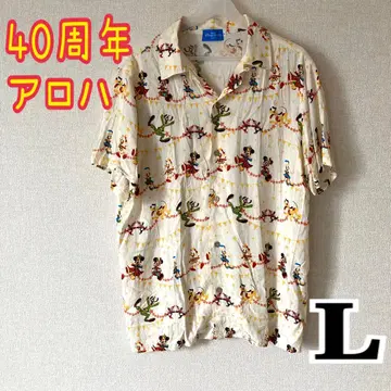완판템 도쿄 디즈니 리조트 알로하 셔츠 40주년 한정판 빅 사이즈 L