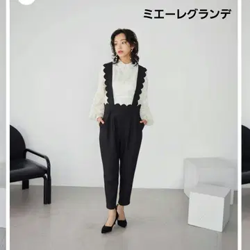 미에레 그랑 2WAY 스캘럽 팬츠 블랙 완판템