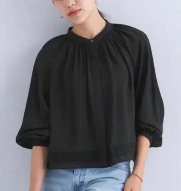 커버업 블라우스 블랙