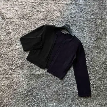 폭시 38 캐시미어100 블랙 볼레로 가디건