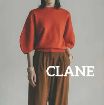 CLANE 클라네 BALLOON SLEEVE KNIT TOPS 오렌지