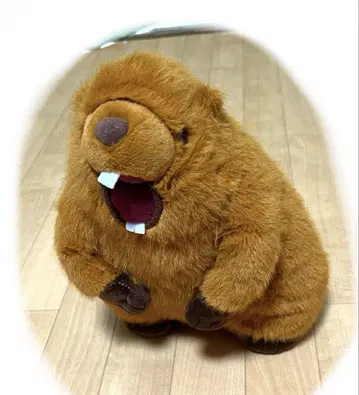 마모트 음성 봉제인형 택 포함 말하는 웅성
