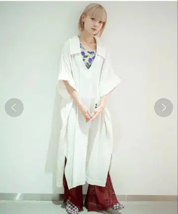 g.v.g.v 리넨 메쉬 드레스 롱 원피스