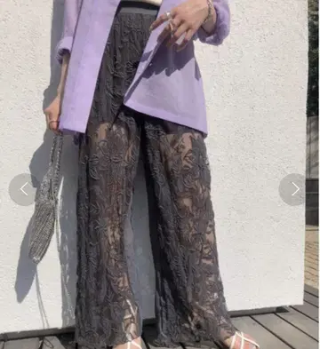 새상품 Ameri vintage 아메리빈티지 이소재 레이스 이지 팬츠