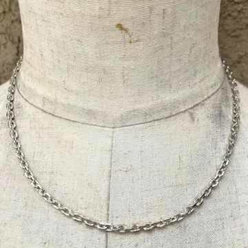 SILVER925 OVAL CHAIN NECKLACE/실버/목걸이