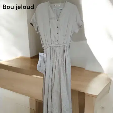 Bou jeloud 그레이 셔츠 원피스 반팔