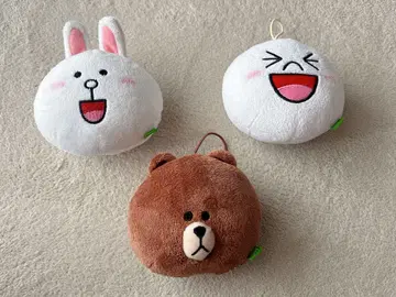 LINE 봉제 인형 마스코트 3개 세트