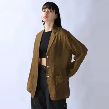 오간자 시어 셔츠 자켓