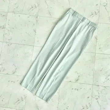 PLST 플라스테 팬츠 린넨 그린 블루 S