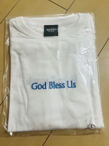 후지이 카제 God Bless Us 티셔츠 L 사이즈 화이트