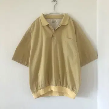 [vintage/구제 의류] 리브 칼라 반팔 피케 셔츠 블라우스 넉넉한