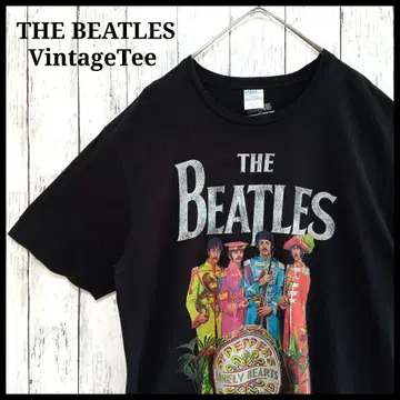 비틀즈 밴드 티셔츠 XL 상당 블랙 BEATLES 빈티지
