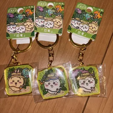 치이카와 (먼작귀) 지역 특산품 키링 3개 세트 후쿠이현 한정판 공룡