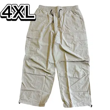 빅 사이즈 카고 팬츠 4XL 봄/여름 시원한 라이트 그레이