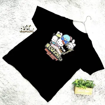 콜라보! 히로아카 x 산리오 티셔츠 XL 블랙