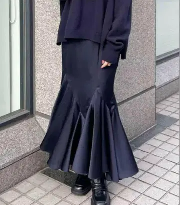 코코딜 새틴 피쉬 테일 머메이드 스커트