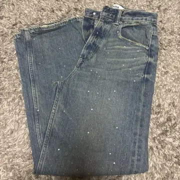 AZULBYMOUSSY AZULDENIM 큐빅 와이드 데님