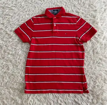 TOMMY HILFIGER 타미힐피거 반팔 피케 셔츠 보더 셔츠