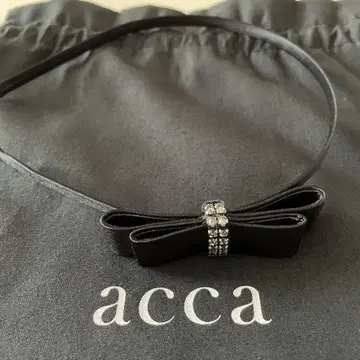 acca 리본 머리띠 블랙