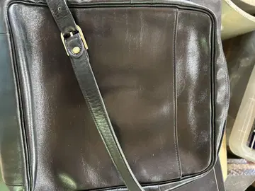 카와사키 공수 가죽 숄더백 블랙