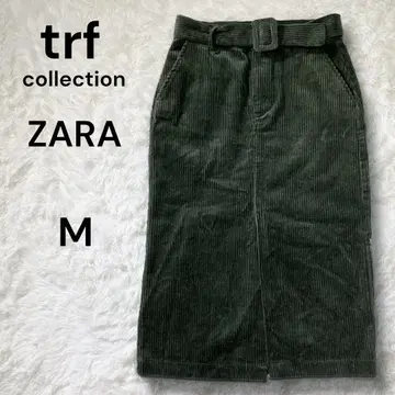 trf collection 자라 코듀로이 롱 스커트 벨트 포함 M