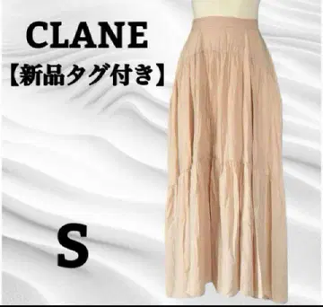 택 포함 새상품 CLANE 클라네 롱 스커트 플레어 귀여운 [S]