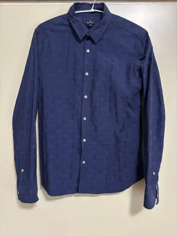 Paul Smith 네이비 도트 무늬 긴팔 셔츠